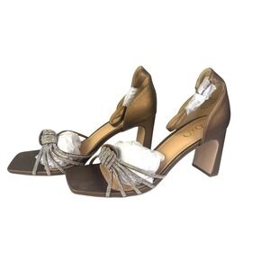 XOXO‎ Bronze Rhinestone Block Heel Sandals Women's 9.5M – Holiday Ready – NIB